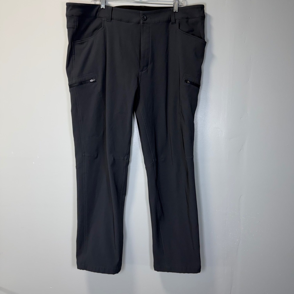BC Clothing Expedition Mens Fleece‎ Lined Cargo Pants 42x30 Black Hiking Outdoor